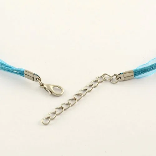 Ribbon Cord Necklace Turquoise - Image 2