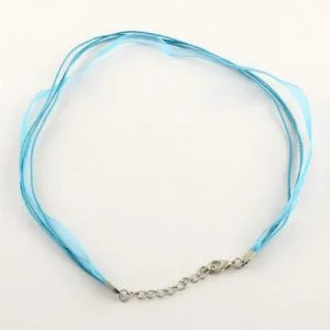 Ribbon Cord Necklace Turquoise - Riverside Beads