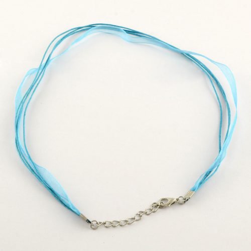 Ribbon Cord Necklace Turquoise - Riverside Beads