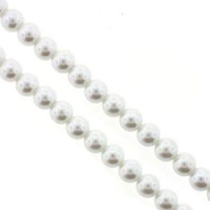 Glass Pearls - White - 3mm, 4mm, 6mm, 8mm - Riverside Beads