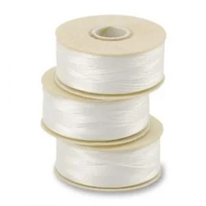 Nymo Beading Thread Size D - White - Riverside Beads