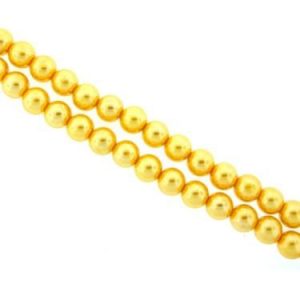 Glass Pearls - Yellow - 4mm, 6mm, 8mm - Riverside Beads