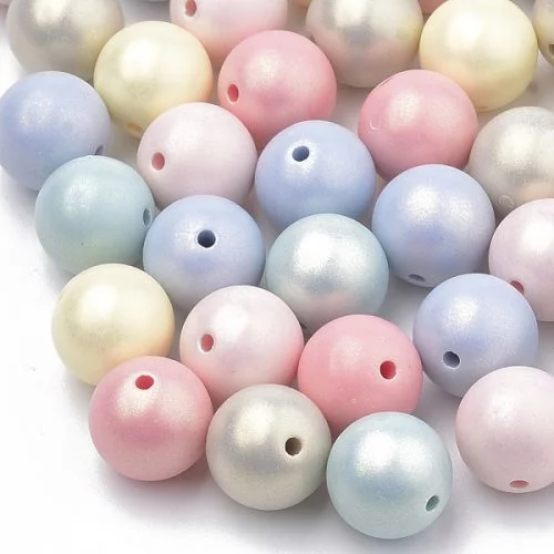 Pastel Acrylic 10mm Round Beads - Pastel - Beads - Riverside Beads