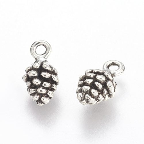 Silver Pine Cone Charm - Riverside Beads
