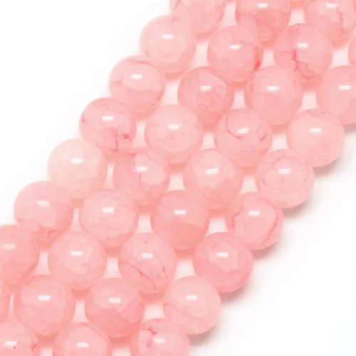 Marbled Glass Bead - Pink