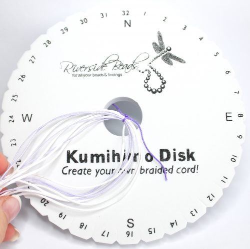 How to braid a heart pattern on a Kumihimo braiding disc