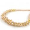 Gold Crystal Kumihimo Necklace-riverside beads