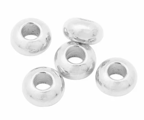 Rondelle Spacer Beads - Silver
