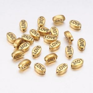 Love Charm Beads - Gold - Riverside Beads