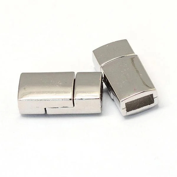 6mm Silver Kumihimo Rectangular Magnetic Clasp - Image 3