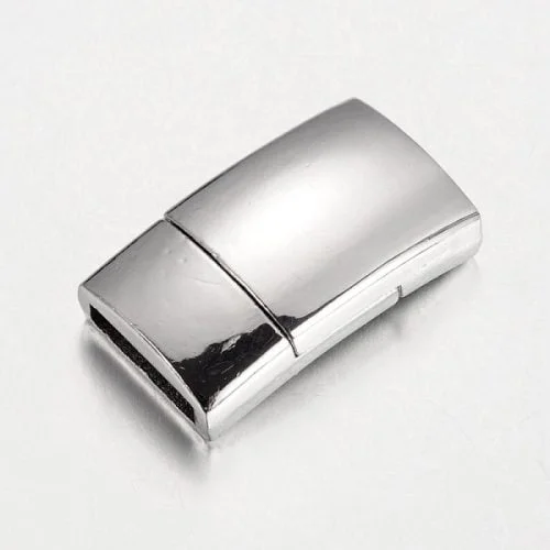10mm Silver Kumihimo Rectangular Magnetic Clasp