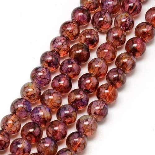Marbled Glass Beads - Multi