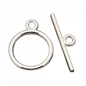 14mm Toggle Clasp Round - Silver Plated - Riverside Beads