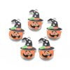 Enamel Witches Hat Pumpkin Charm - Riverside Beads