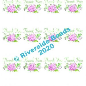 Thank you Flower Cards - 16pc - Riverside Beads