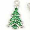 Enamel Green Christmas Tree Charms - Riverside Beads