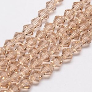 Crystal Bicone Bead - Peach - Riverside Beads