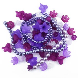 Top Up Lucite and Pearl - Purple - Riverside Beads