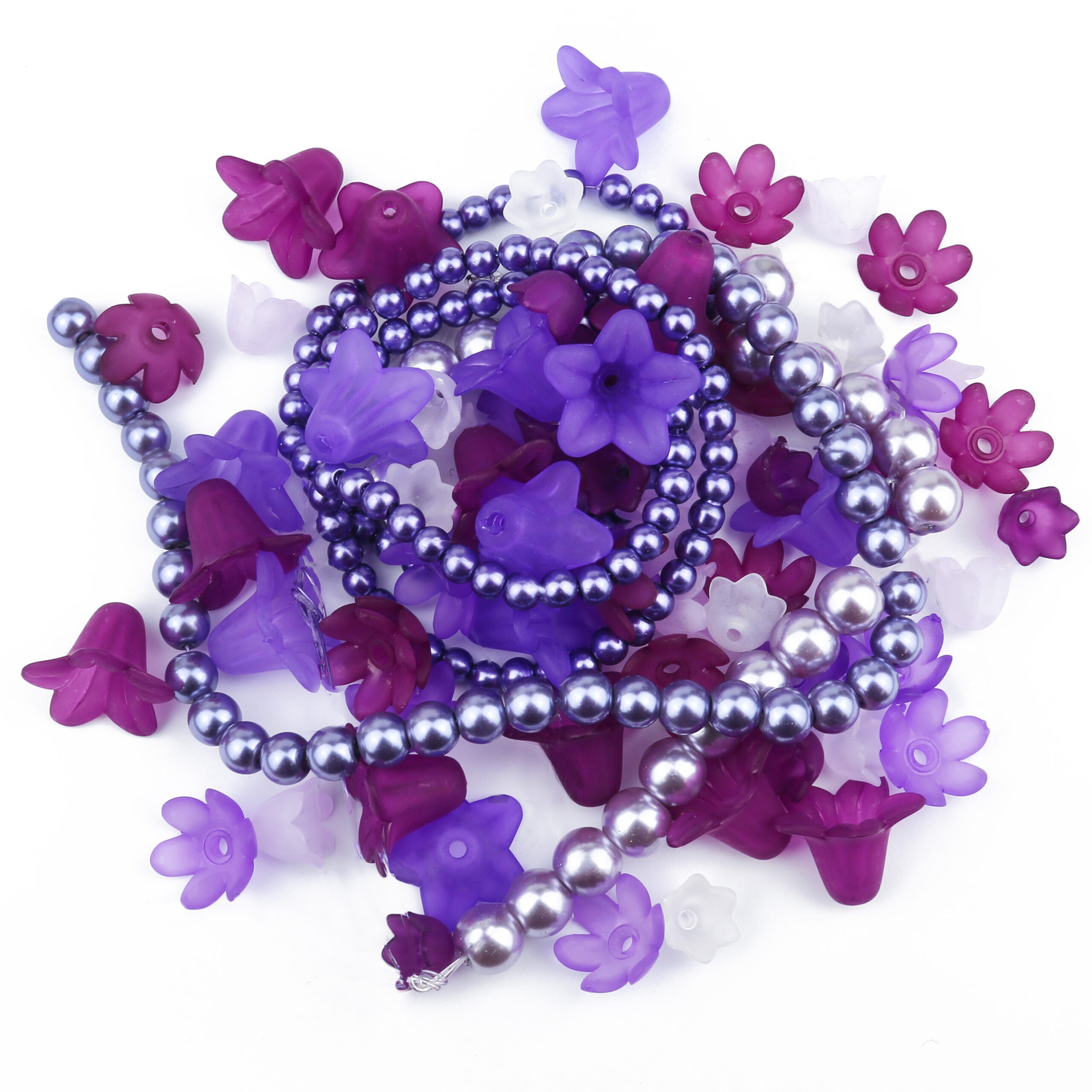Top Up Lucite and Pearl - Purple - Riverside Beads