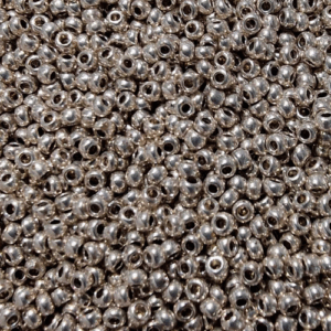 A picture of the dark silver seed beads