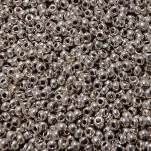 A picture of the dark silver seed beads