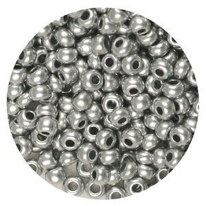 Size 10/0 Preciosa Seed Beads - Metallic Silver - Riverside Beads