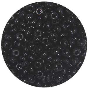Size 10/0 Preciosa Seed Beads - Opaque Black - Riverside Beads