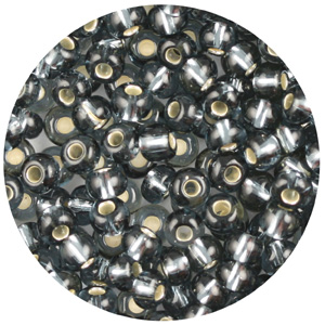 Size 10/0 Preciosa Seed Beads - S/L Black Diamond - Riverside Beads