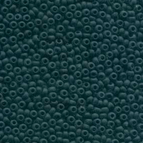 Size 11/0 Preciosa Seed Beads - Jet Black Matte - Riverside Beads