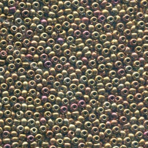 Size 8/0 Preciosa Seed Beads - Gold Rainbow - Riverside Beads