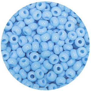 Size 8/0 Preciosa Seed Beads - Opaque Turquoise Blue - Riverside Beads