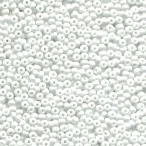 Size 8/0 Preciosa Seed Beads - White Matte - Riverside Beads