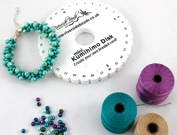 Kumihimo Starter Kits - flat braid or seed bead kit, jewellery making,  braiding.