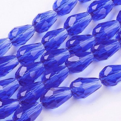 Crystal Drop Bead - Blue - Riverside Beads
