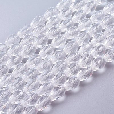 Crystal Drop Bead - Clear - Riverside Beads