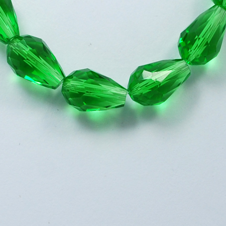 Crystal Drop Bead - Green - Riverside Beads