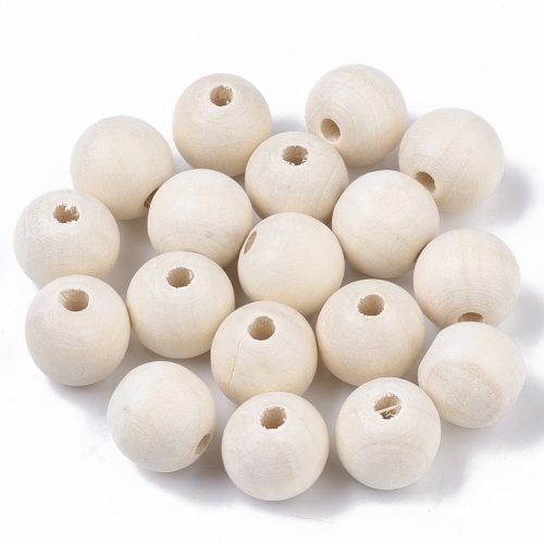16mm Round Wooden Beads - Wooden - Beads - Riverside Beads