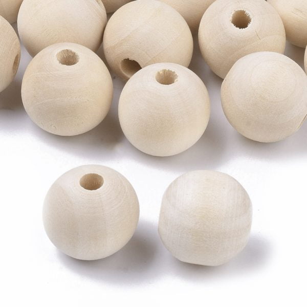 18mm Round Wooden Beads - Wooden - Beads - Riverside Beads