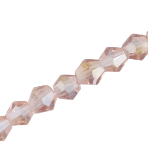 Crystal Bicone Bead - Pink AB - Riverside Beads