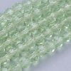 4mm Round Glass Faceted Crystal - Light Green - Riverside Beads