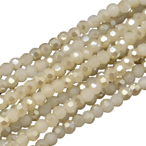 thumbnail image 2 of 35pcs 10mm Faceted AB White Crystal Quartz Round Loose Beads 2 of 5