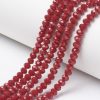 Opaque Brick Red Crystal Rondelle Bead - Riverside Beads