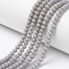 Opaque Dark Grey Crystal Rondelle Bead - Riverside Beads
