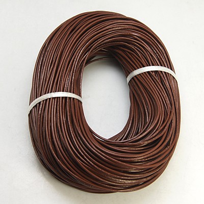 Leather Cord - Brown - 1mm - 2mm - Riverside Beads