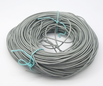 Leather Cord - Grey - 1mm - Riverside Beads