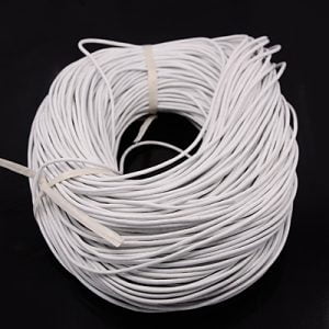 Leather Cord - White - 1mm - 2mm - Riverside Beads