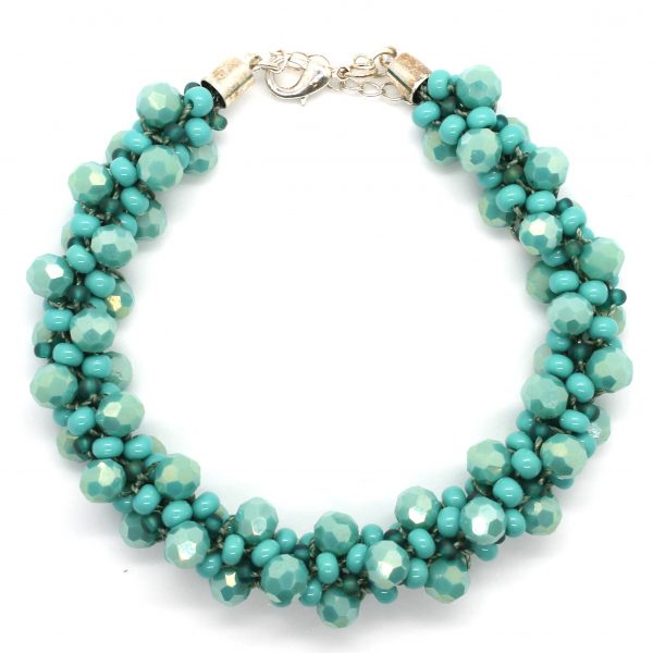 Teal Luster Crystal Kumihimo Kit - Riverside Beads