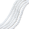 Opaque White Crystal Rondelle Bead - Riverside Beads