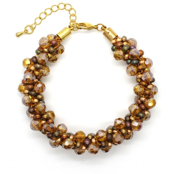 Golden Crystal Kumihimo Kit - Riverside Beads