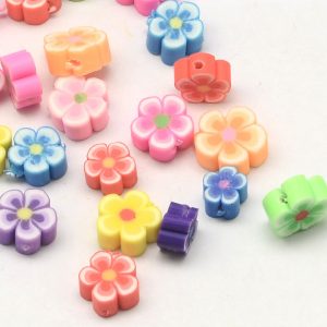 Mixed Clay Flowers - Riverside Beads